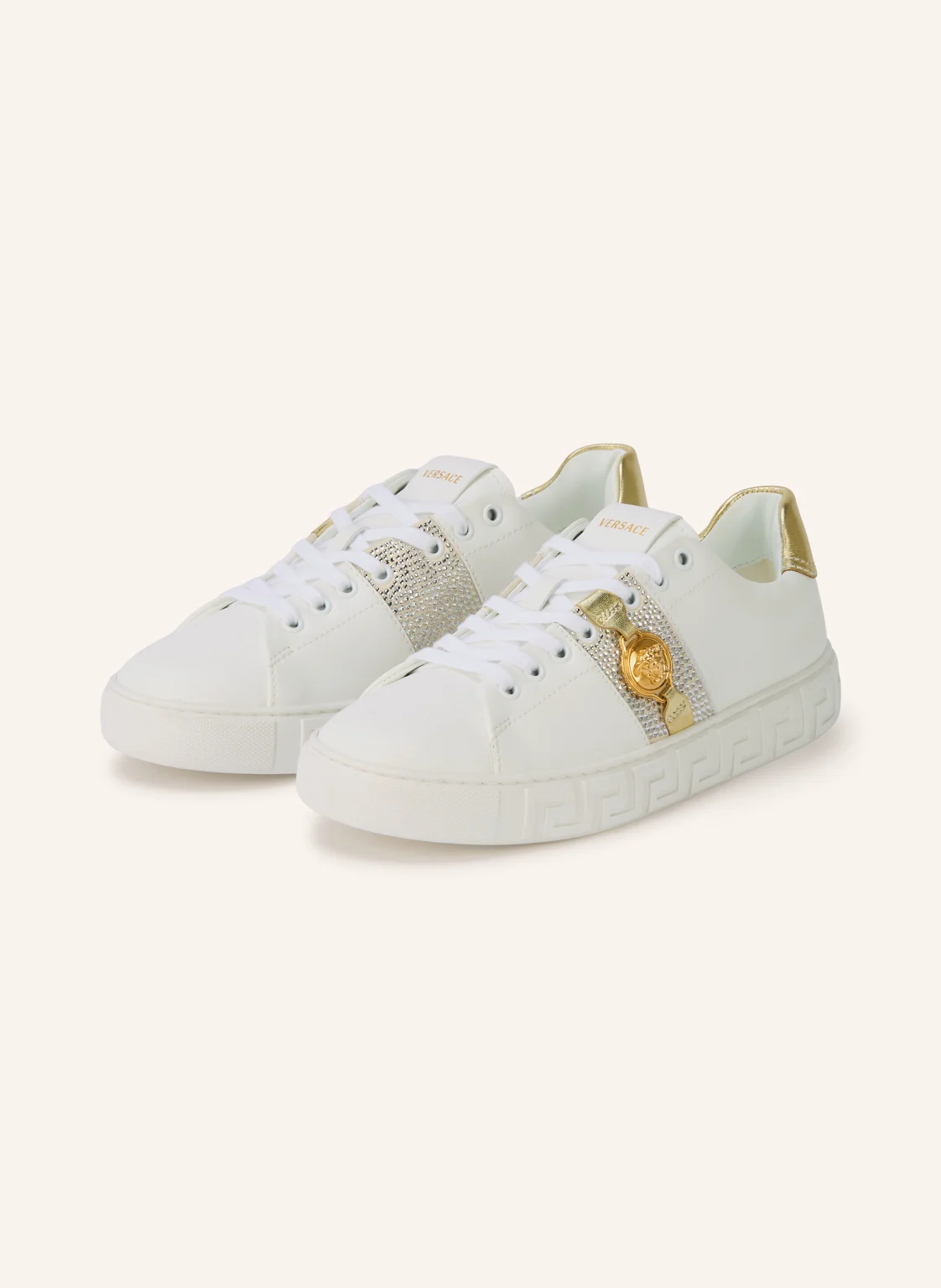 VERSACE Sneaker mit Schmucksteinen