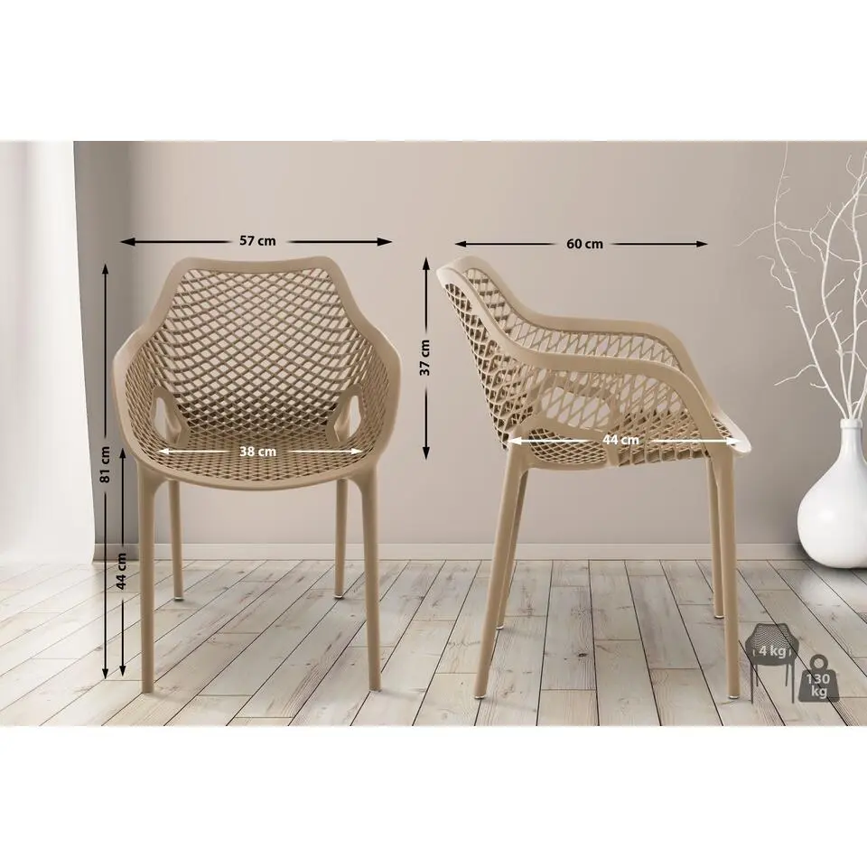 CLP Tuinstoel Air XL Kunststof - modder