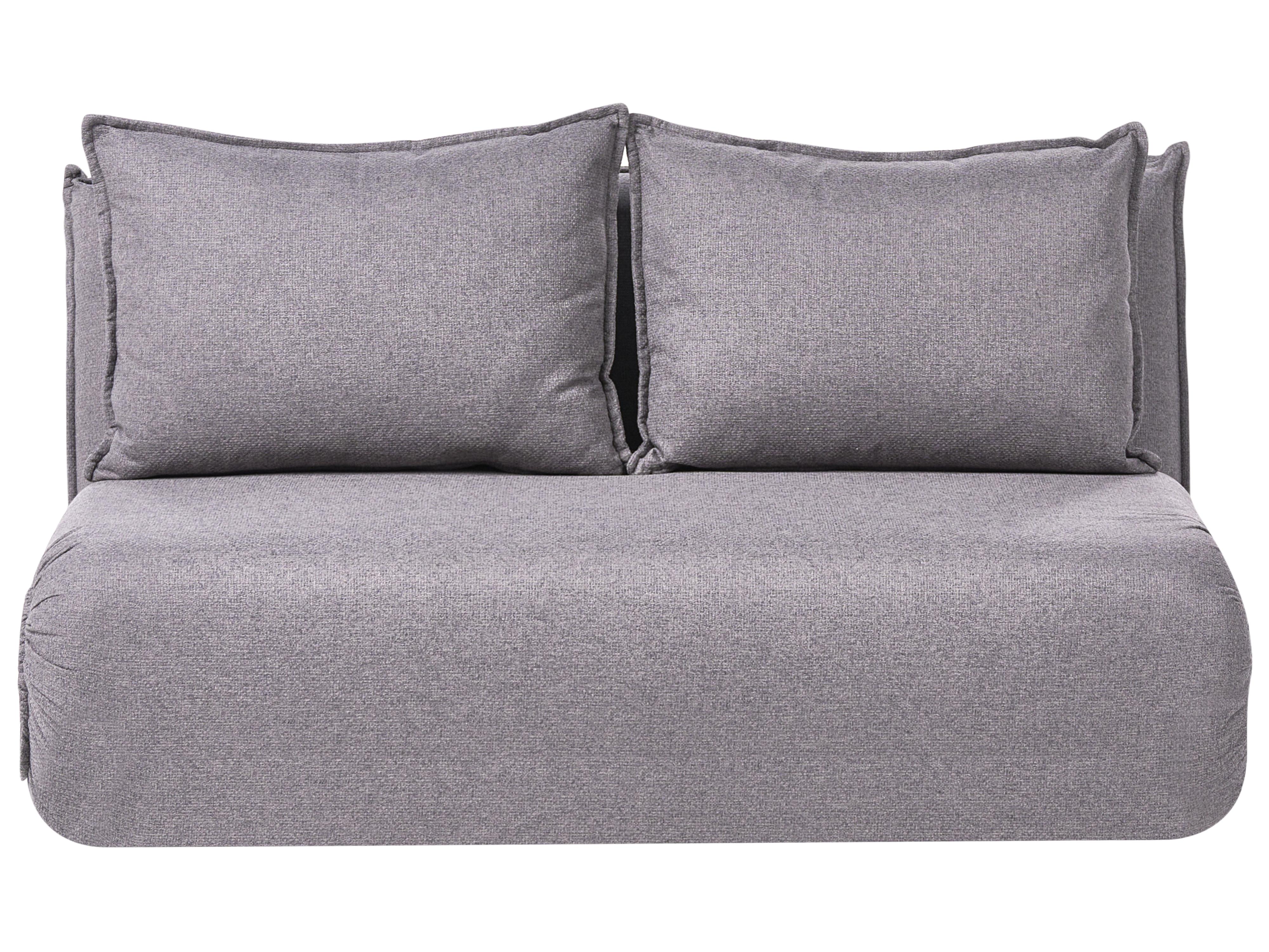 Sofa Bed 2 Seater ROROS Faux Linen Dark Grey