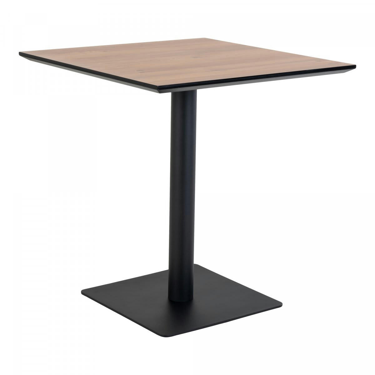 POJALI - Table à manger carrée en bois et métal 70cm