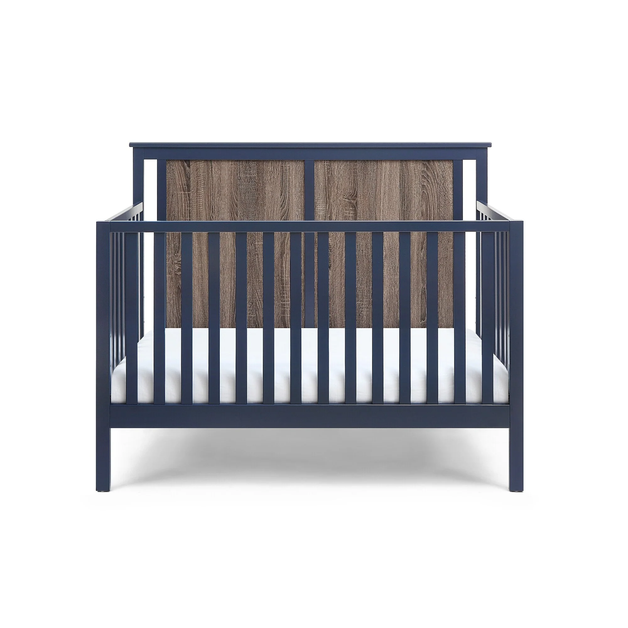 Connelly 4-in-1 Convertible Crib Midnight Blue/Vintage Walnut - Blue+Brown