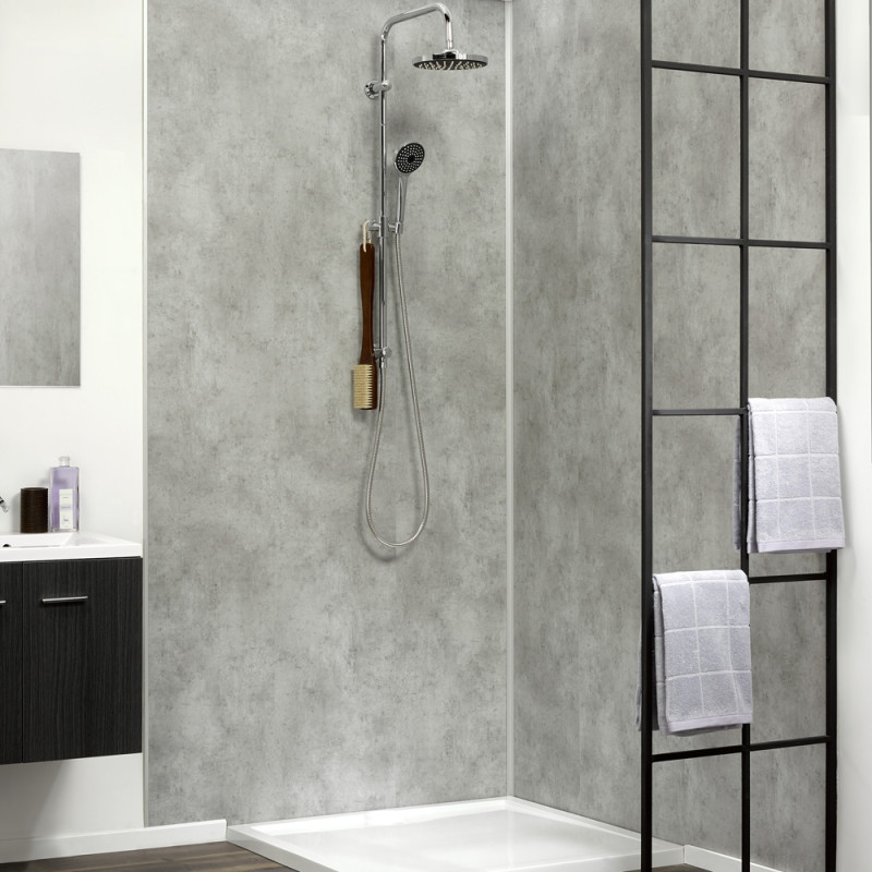 Panneau de douche en PVC Chicago 260 x 90 cm 2 pièces DUMAWALL XL