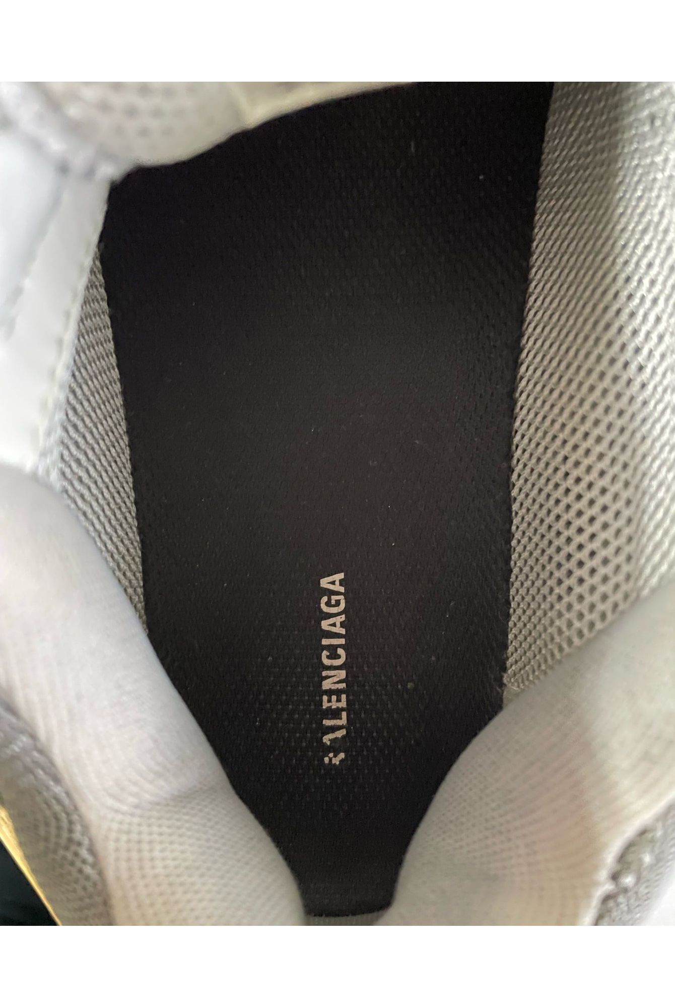 Balenciaga Preloved Triple S Sneakers in Grey Polyurethane