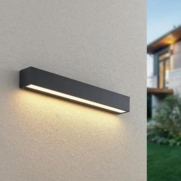 Applique Murale LED SMD 14W IP44 Noir - SILUMEN - Aluminium
