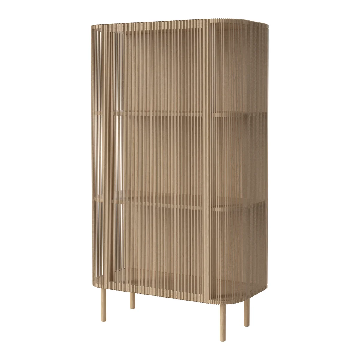 Bolia - Cord Highboard, nature Cord, Eiche weiß pigmentiert geölt