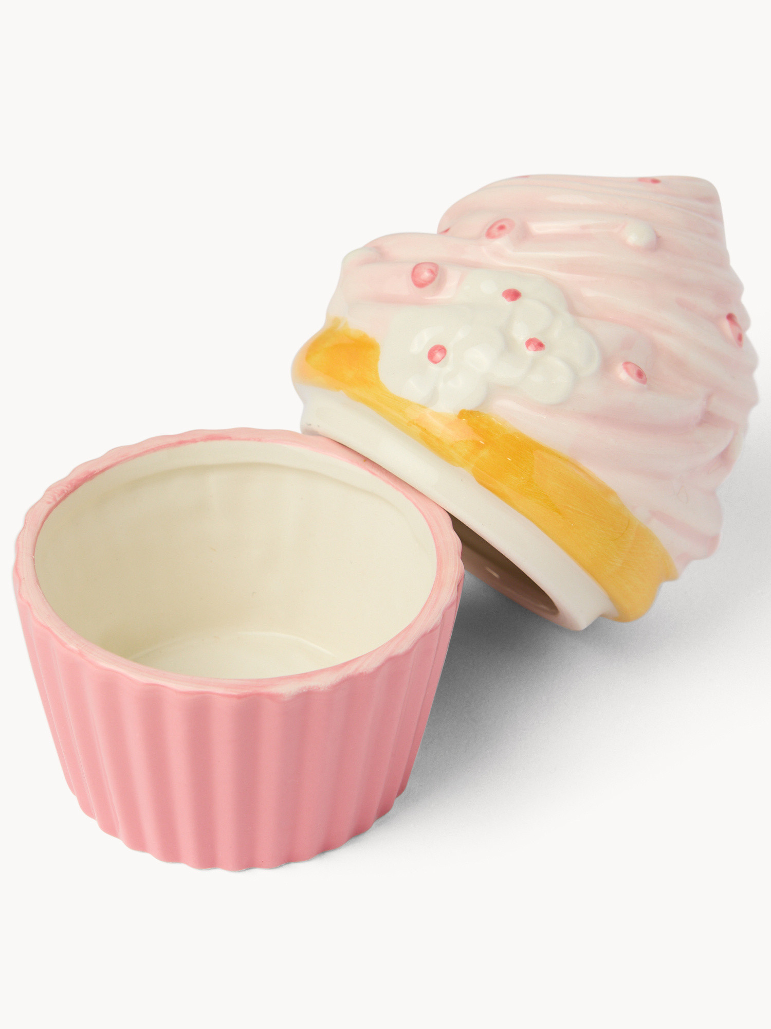 Scatolina in ceramica a forma di cupcake