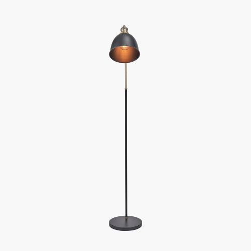 Ruma Black and Gold Task Floor Lamp