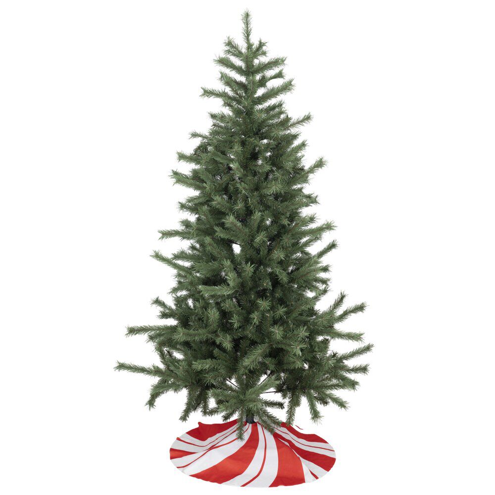 Tour de sapin Candy rouge et blanc Ø90 cm