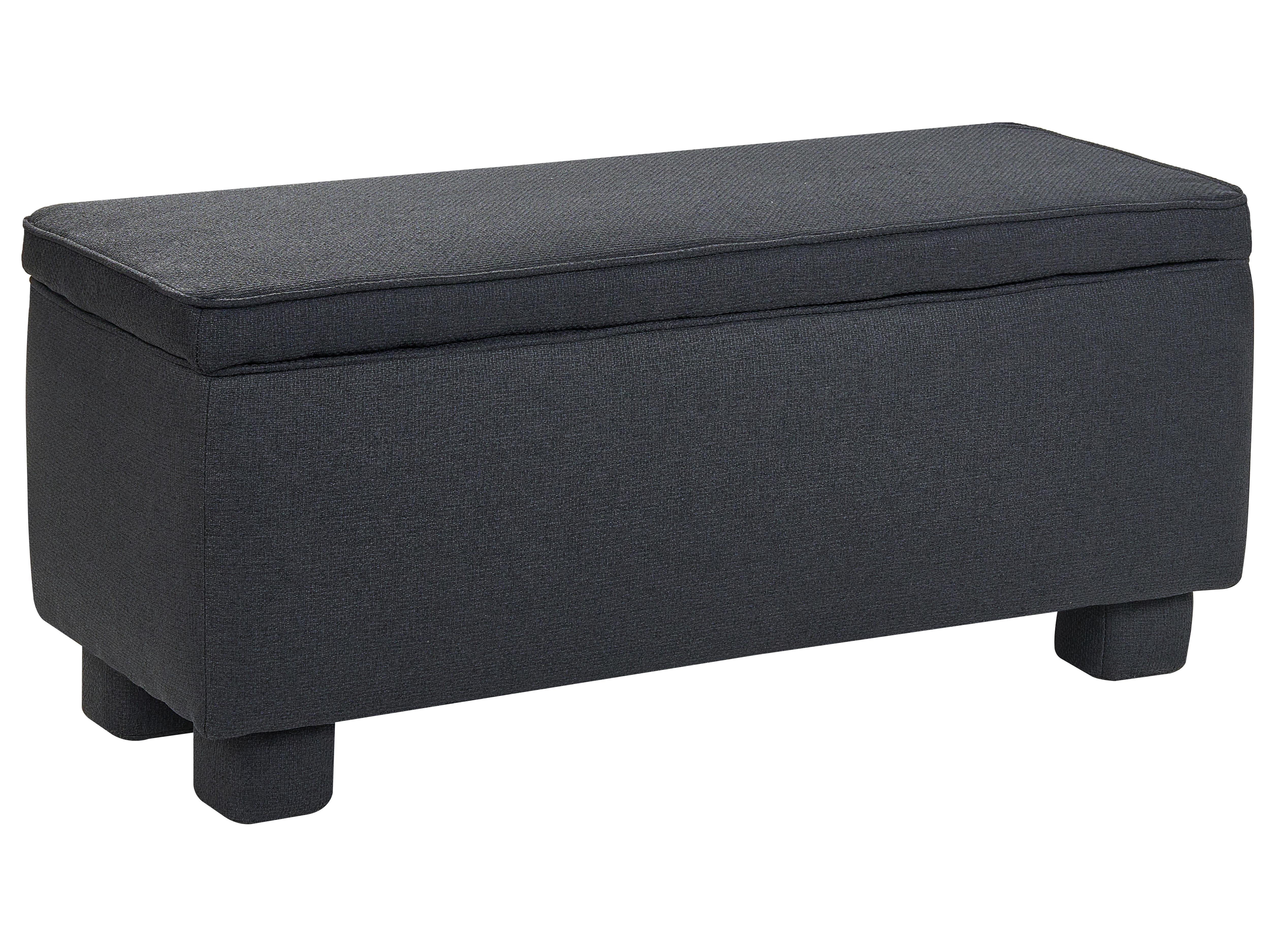 Upholstered Storage Bench ITHACA Fabric Black