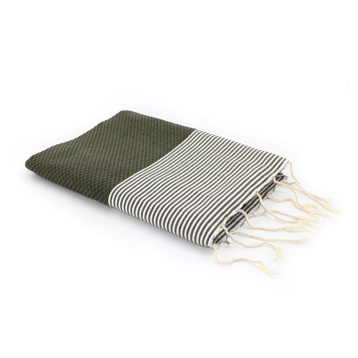 IBIZA - Fouta coton  100x200 vert kaki