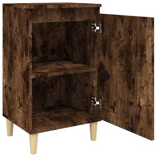 NNEVL Bedside Cabinets 2 pcs Smoked Oak 40x35x70 cm Engineered Wood