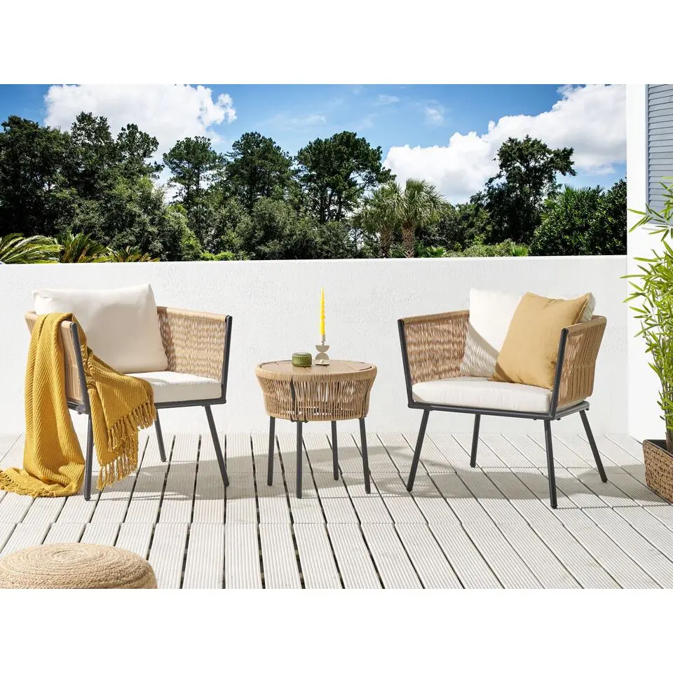 GARGANO - Tuinset - Beige - PE rotan