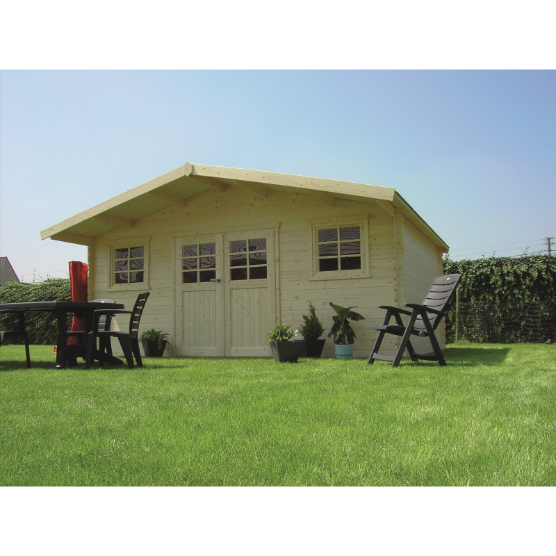 Abri de jardin en bois Zurich 28 mm 5,08 x 3,88 m SOLID