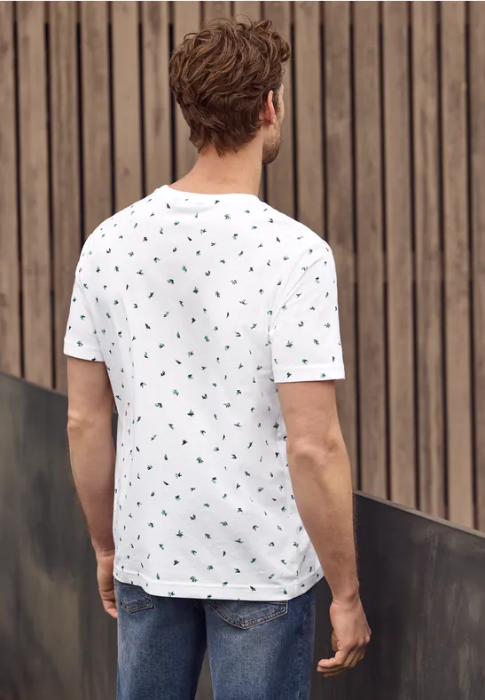 T-Shirt mit Rundhals und Allover-Print