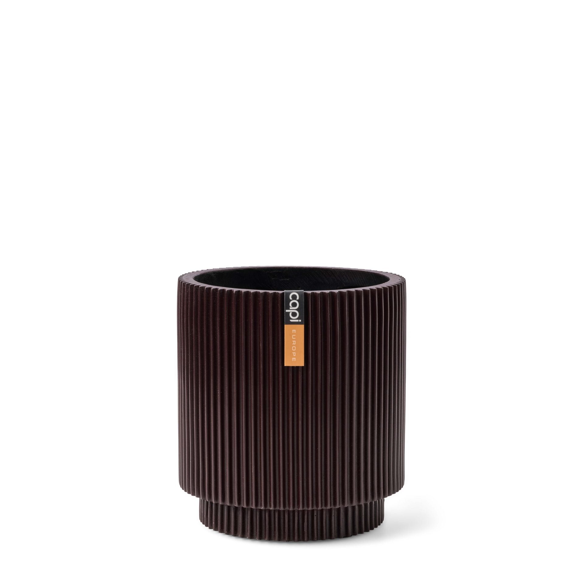 Capi Europe - Vaas cilinder Groove - 15x17 - Zwart rood