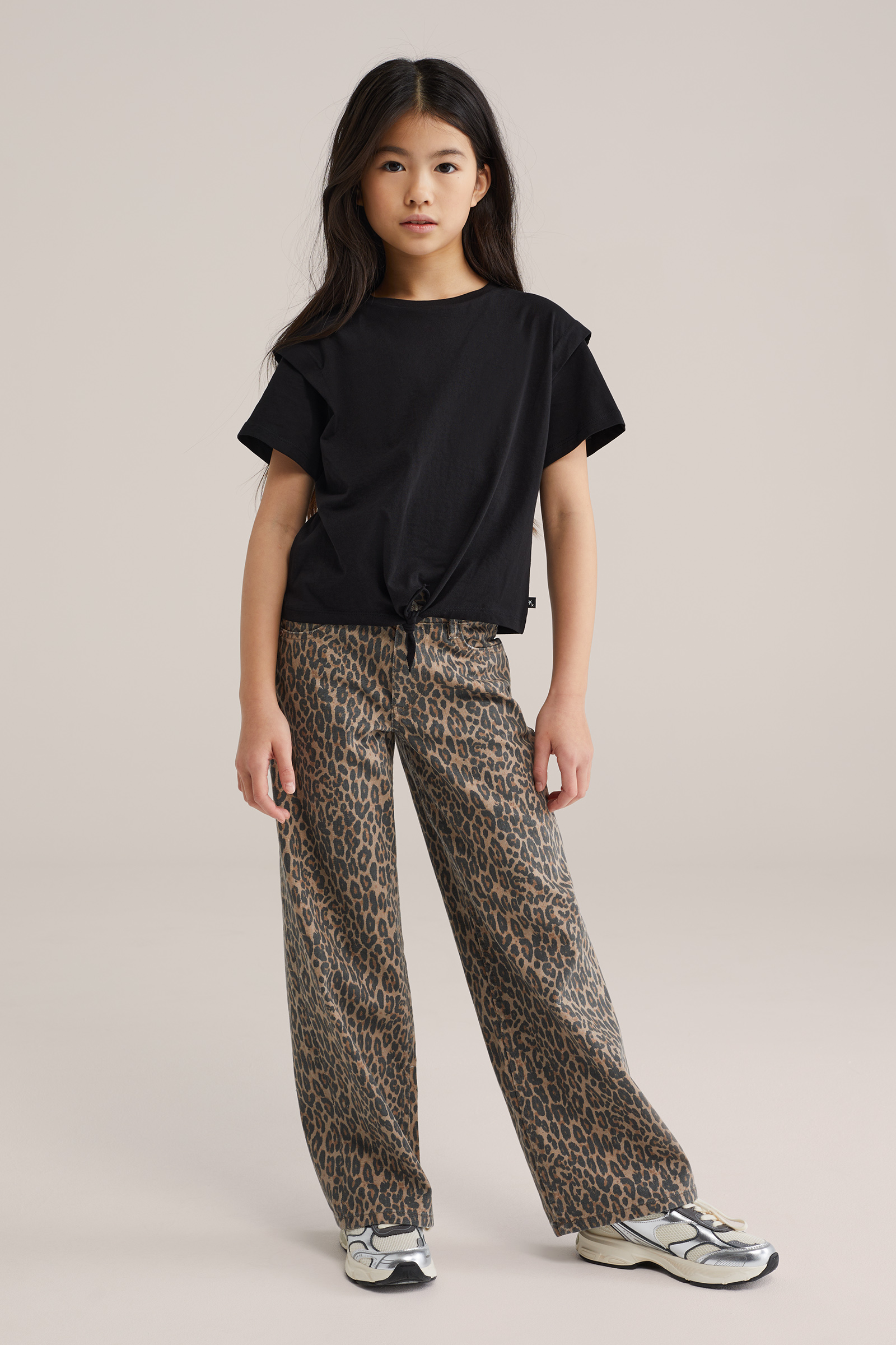 Meisjes T-shirt met knoopdetail