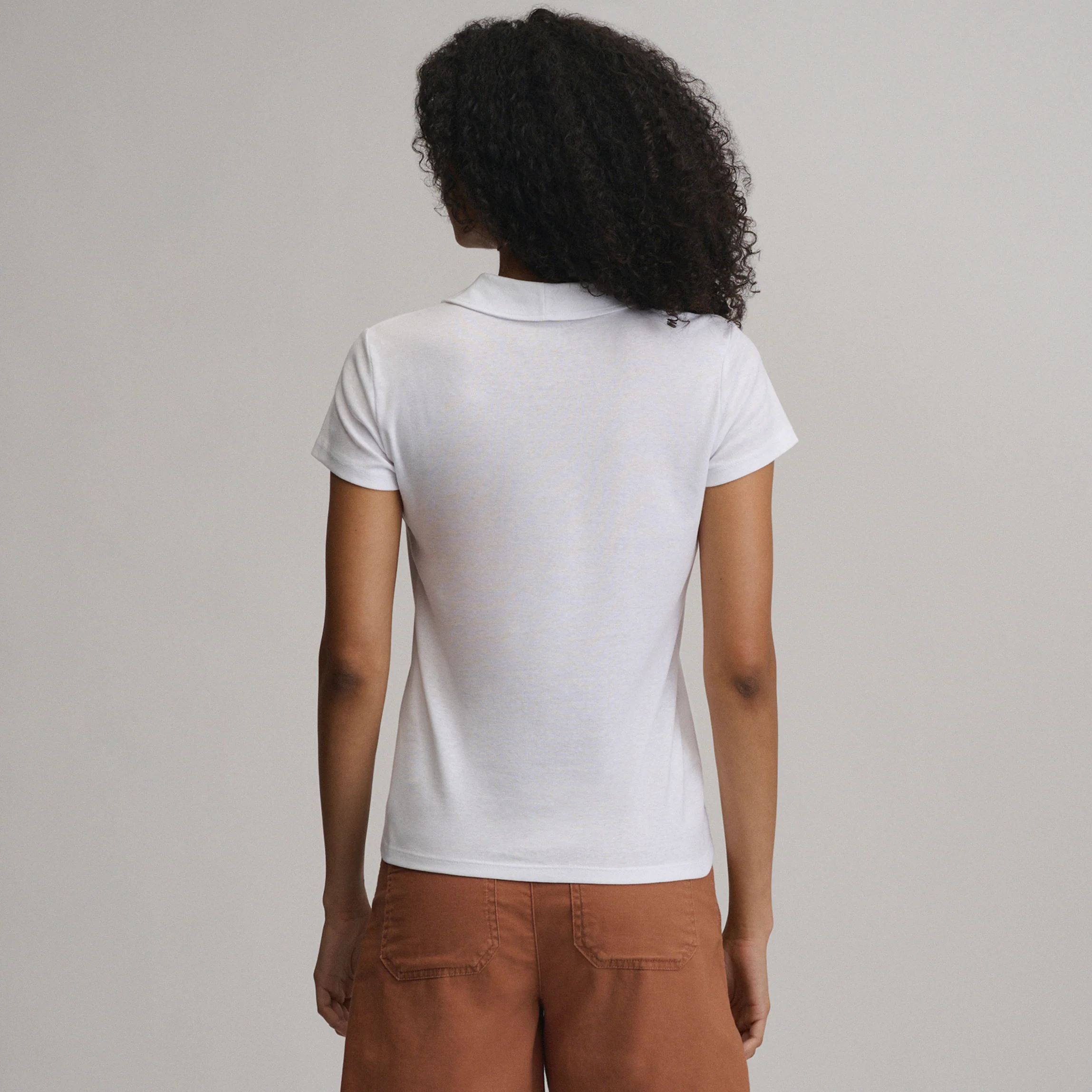 Women's Everyday Short Sleeve Collared Split Neck