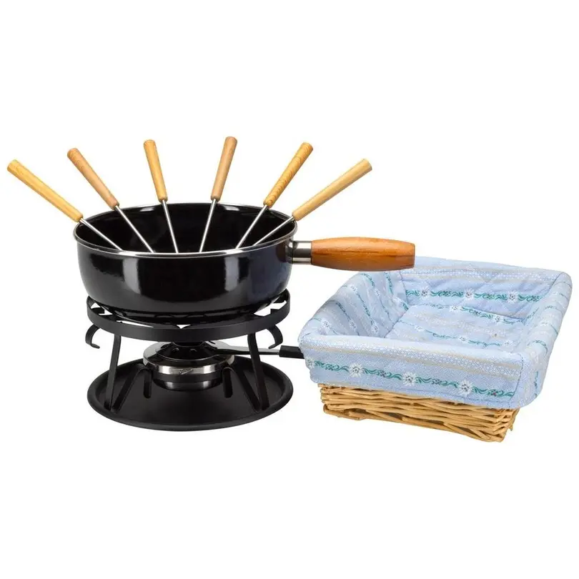Fondue-Set 9-teilig Modern Black