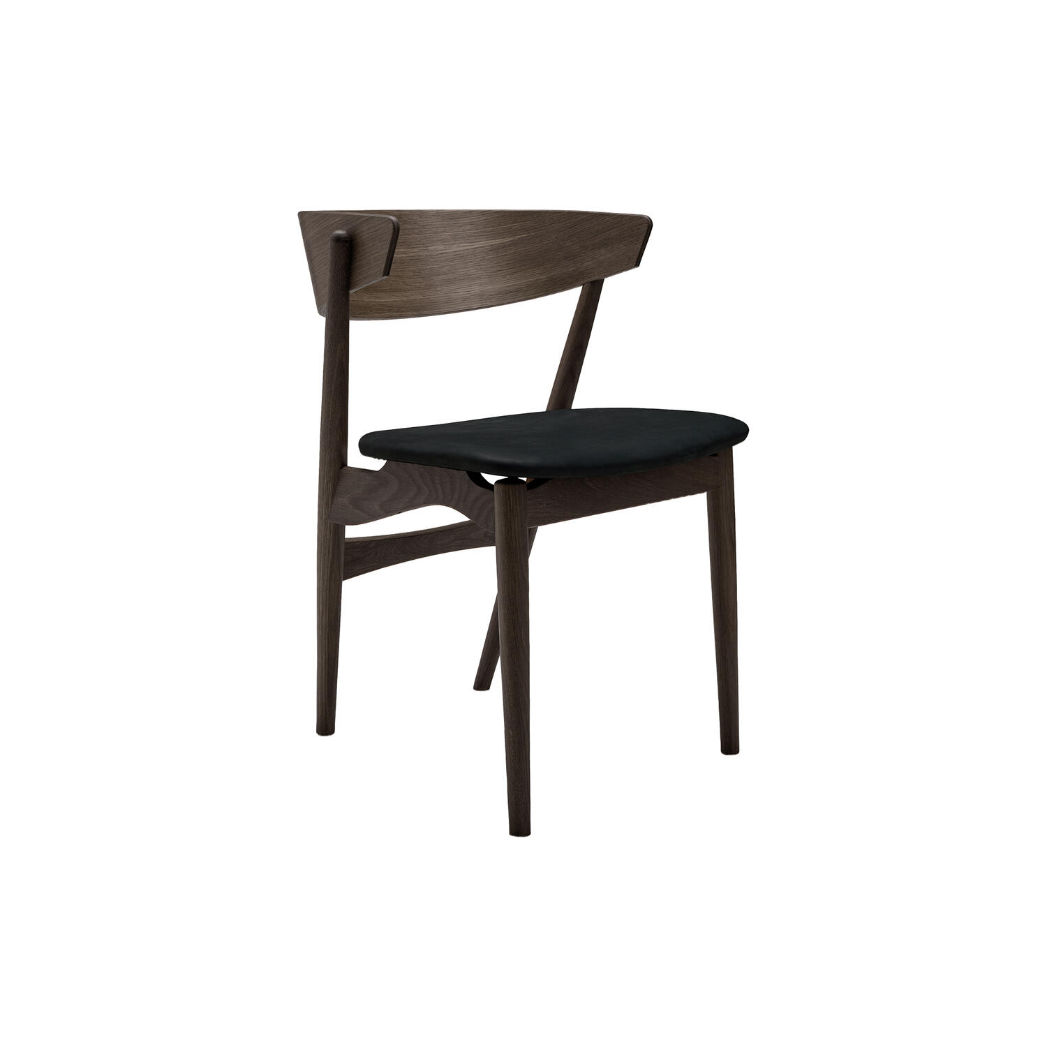 Sibast No 7 spisestol, dark oiled oak/black