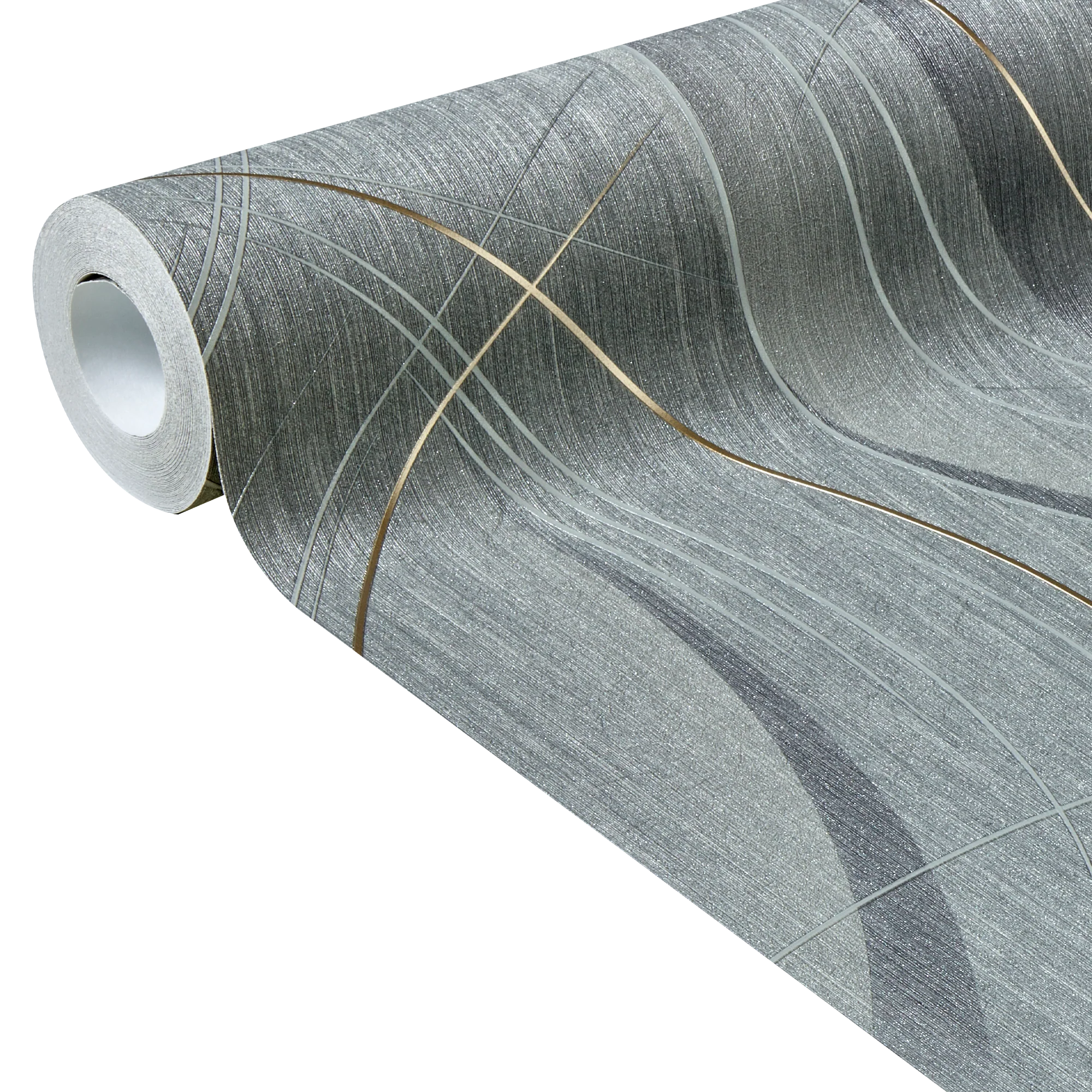 Papier peint intissé FRISSON coloris gris métallisé