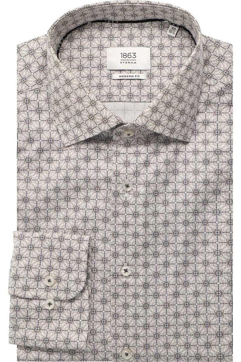 ETERNA 1863 Modern Fit Hemd hellgrau, Bedruckt