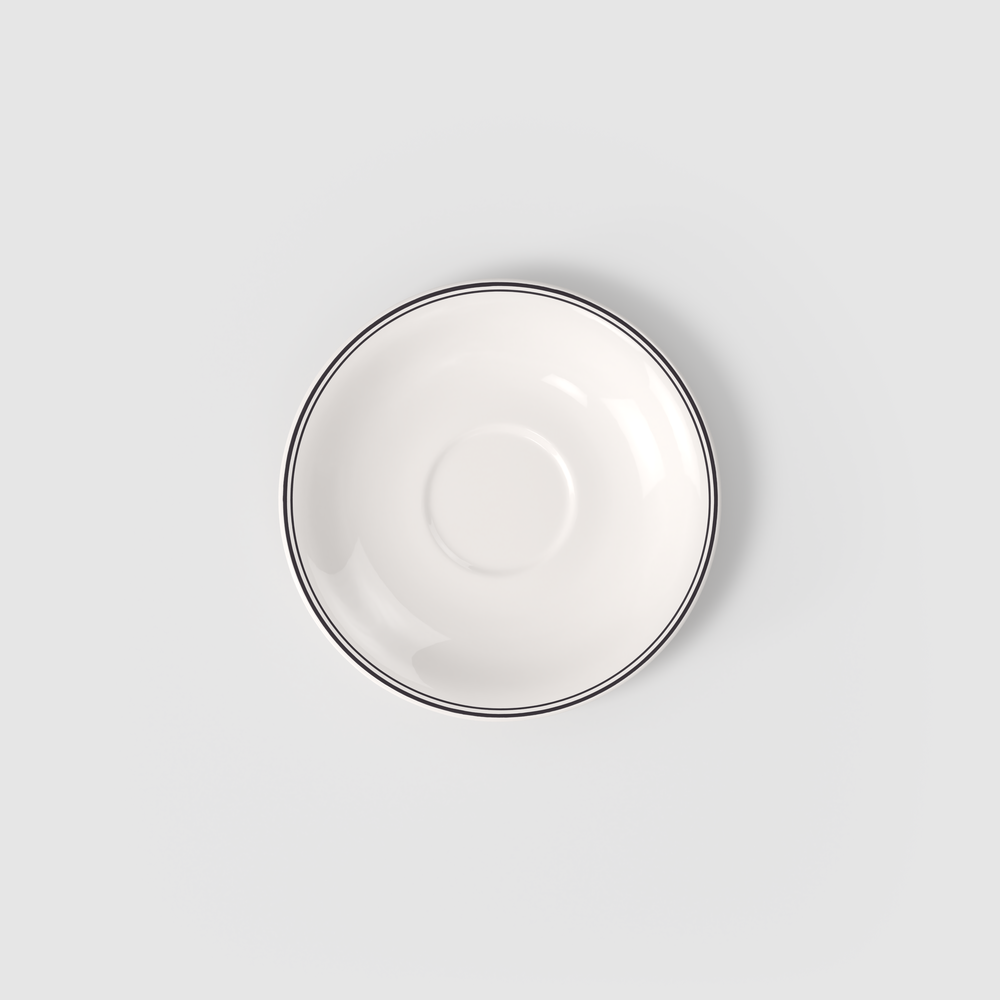 Design Naif Cappuccino cup saucer - White, 7.7'', Premium Porcelain