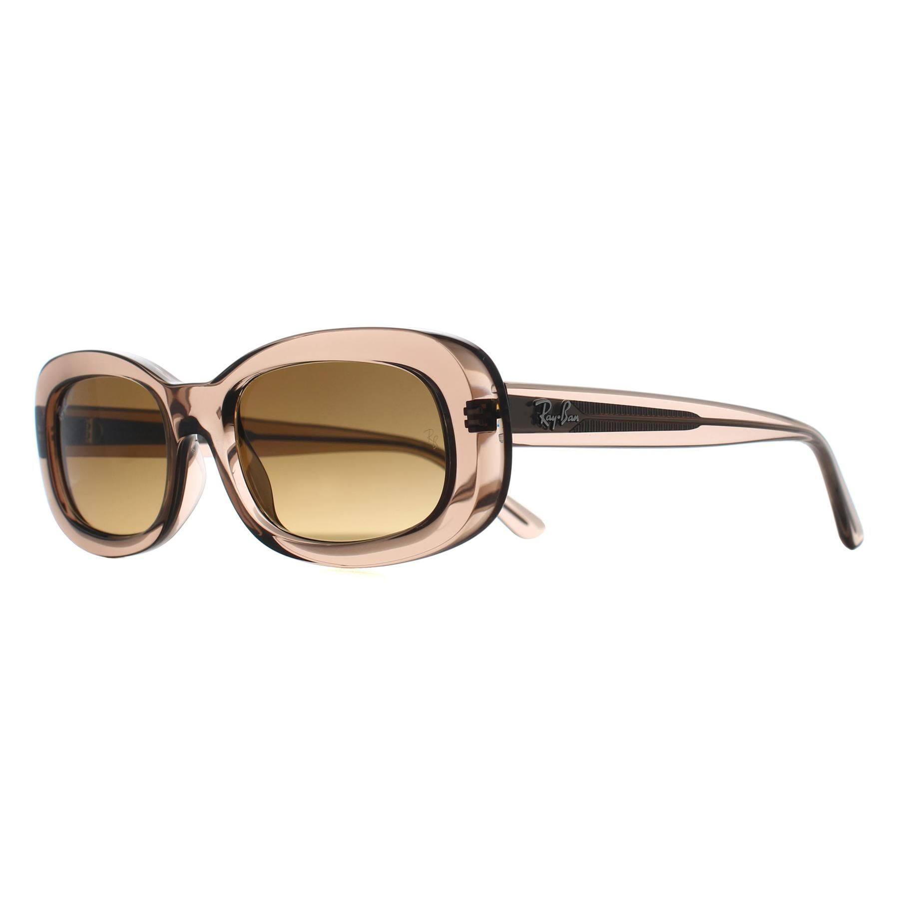 Ray-Ban Oval Transparent Beige Brown Gradient Polarized RB2221