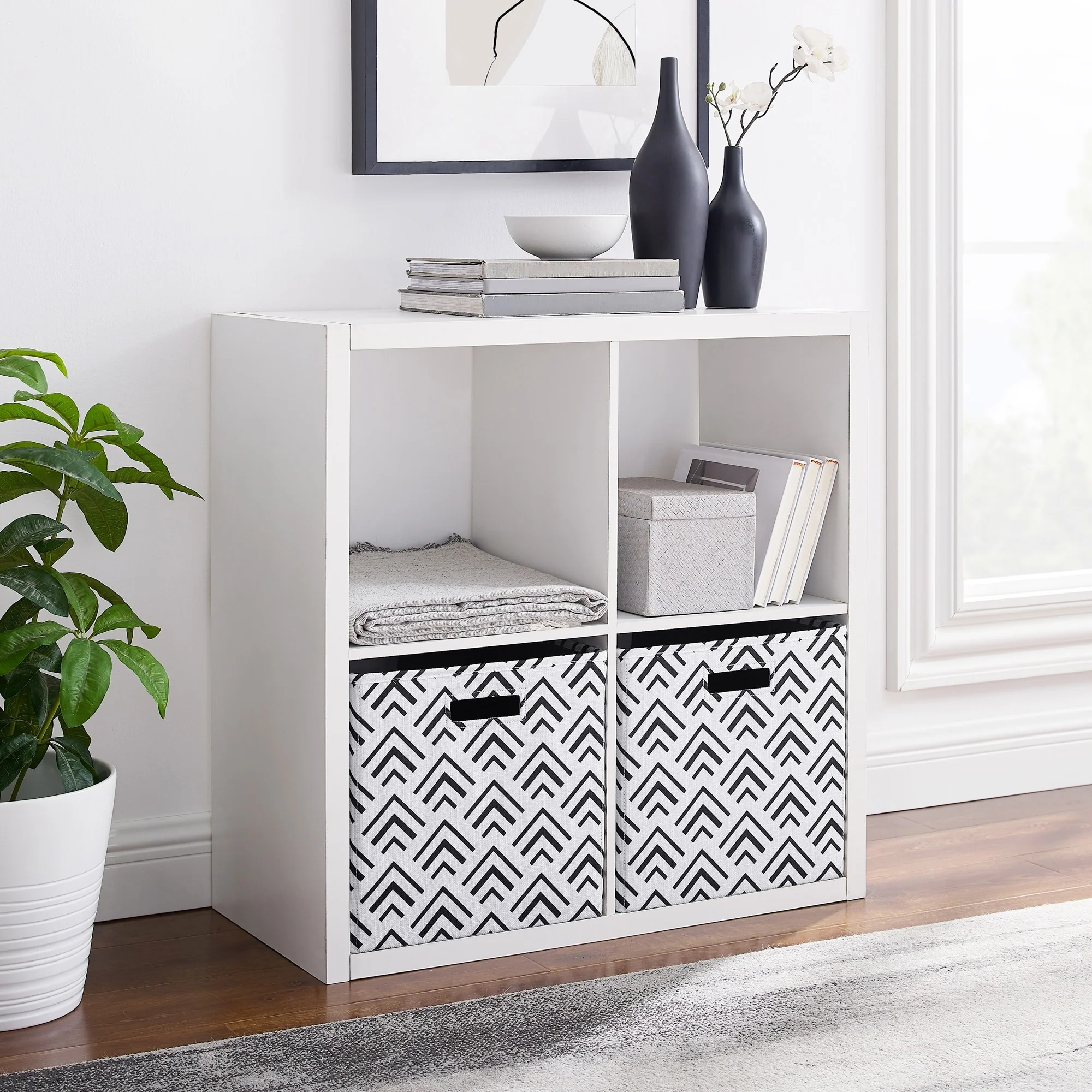 Four Cube Storage Cabinet - 30 - White