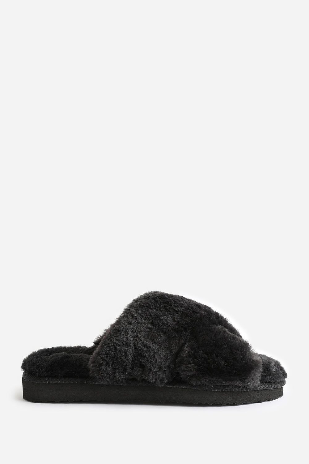 Where's That From Cuddle' Cross Over Fluffy Slippers