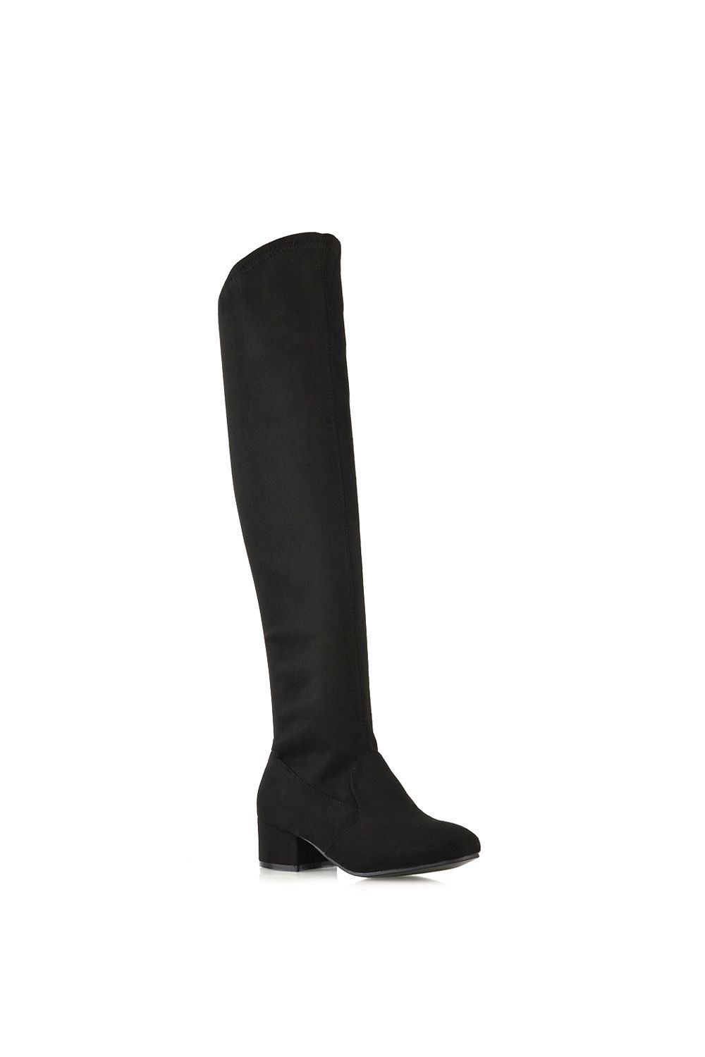 XY London June' Round Toe Knee High Boots With Block Heel
