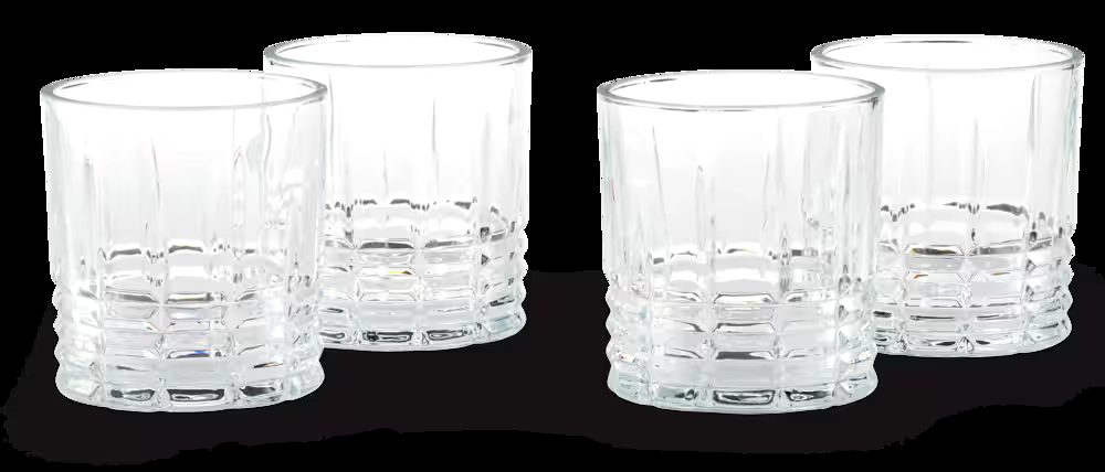 CANVAS 4pc Whiskey Glass Set, Dishwasher Safe, 350mL