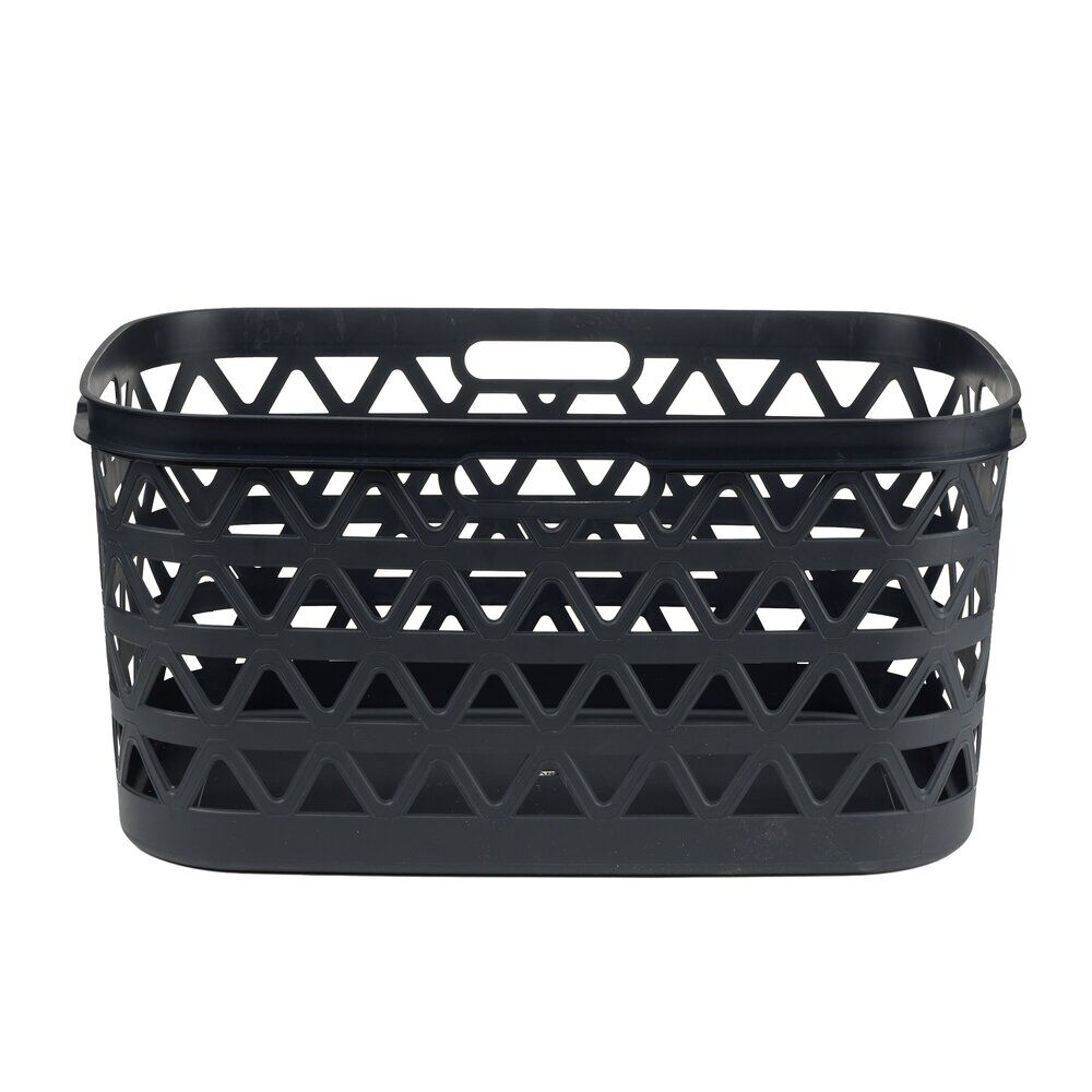 Panière à linge Oceanna plastique bleu 45L