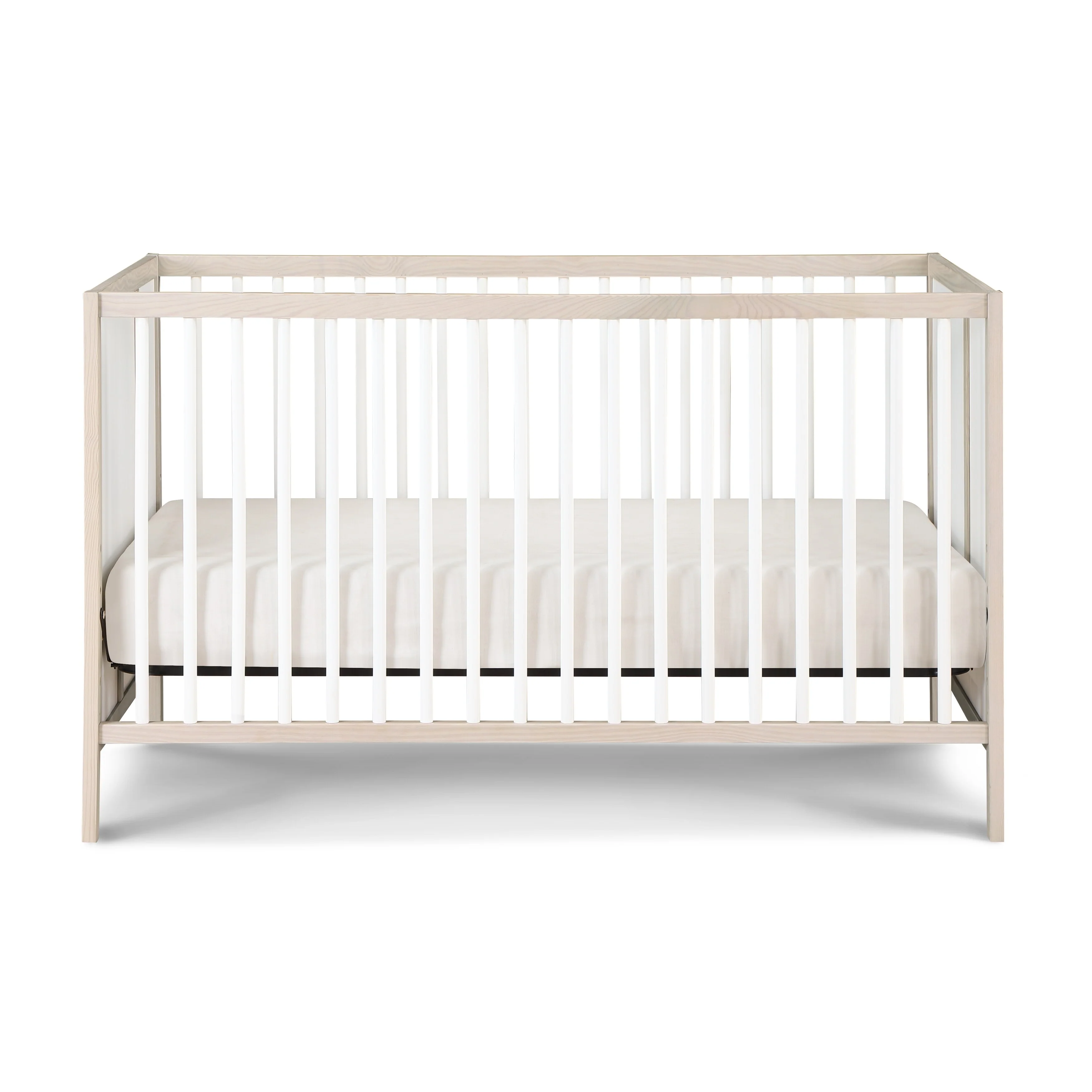 Pixie Finn 3-in-1 Crib in Washed Natural/White - Natural+White