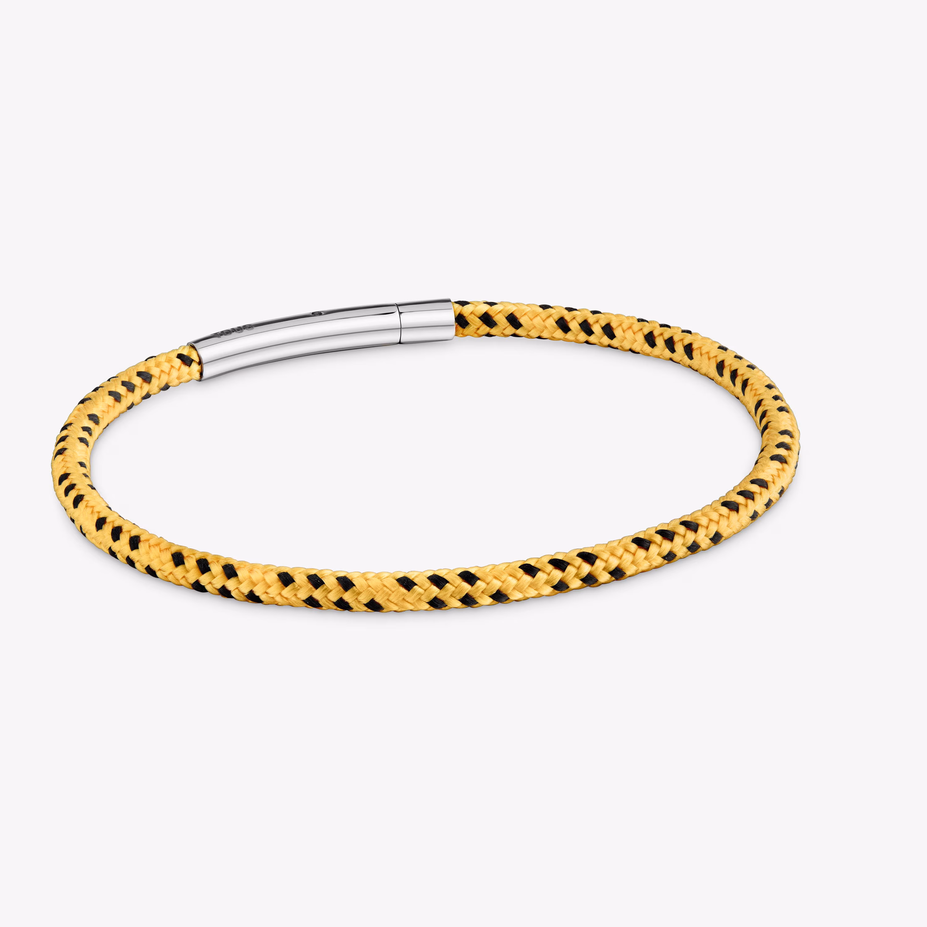 Pulsera con cordón amarillo y acero TOUS Basics