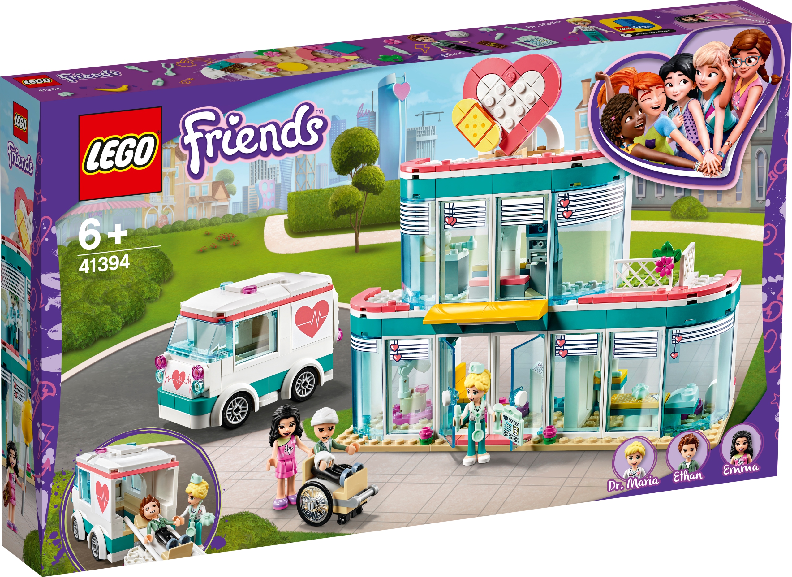 LEGO Friends 41394 - Szpital w Heartlake Klocki dla dziewczynki Pielęgniark