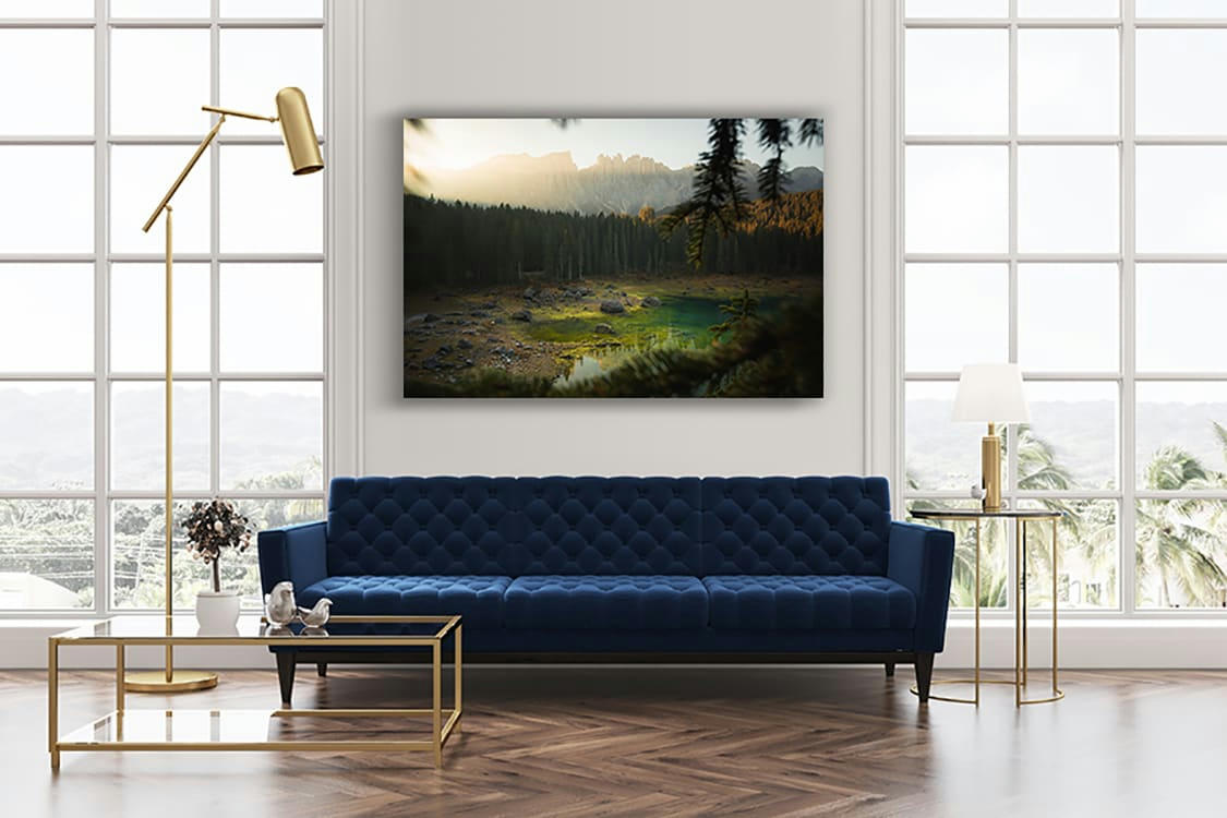 HELLO DOLOMITES - Photographie d'art d'Hugo Grandcolas 60x90 cm sur plexi