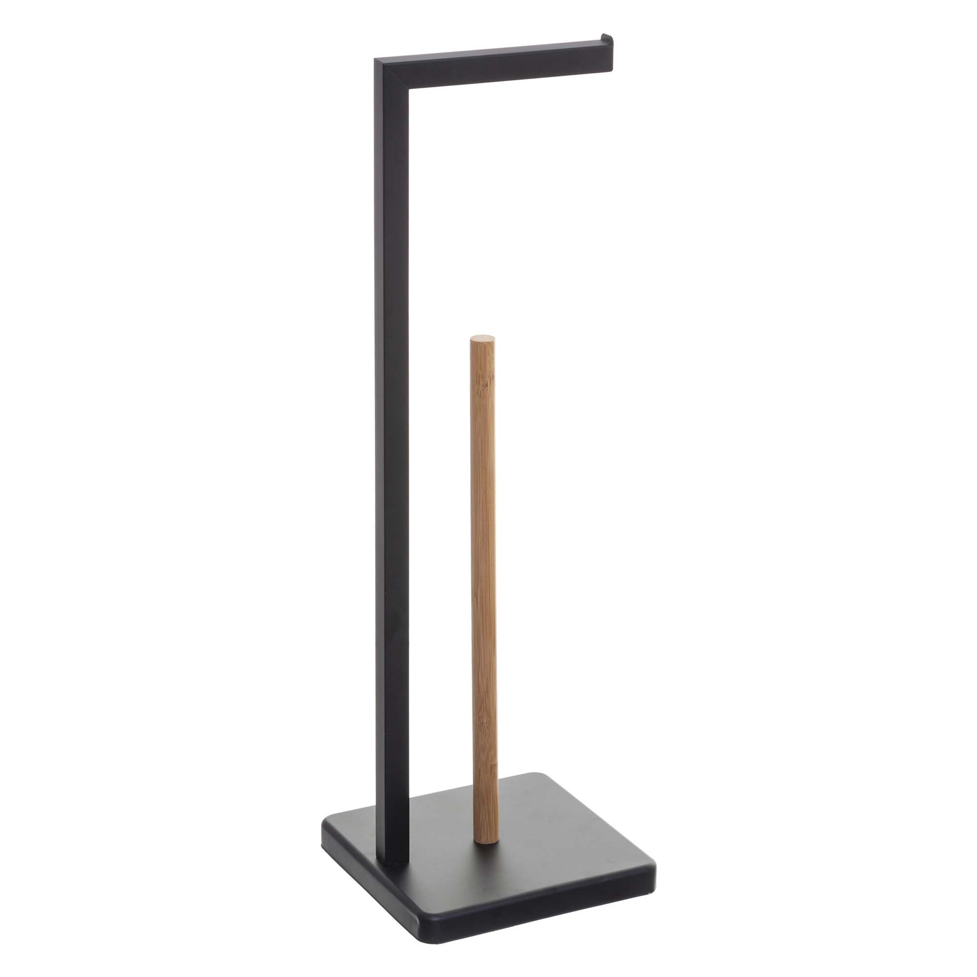 Porta rolos wc bambu NATUREO preto