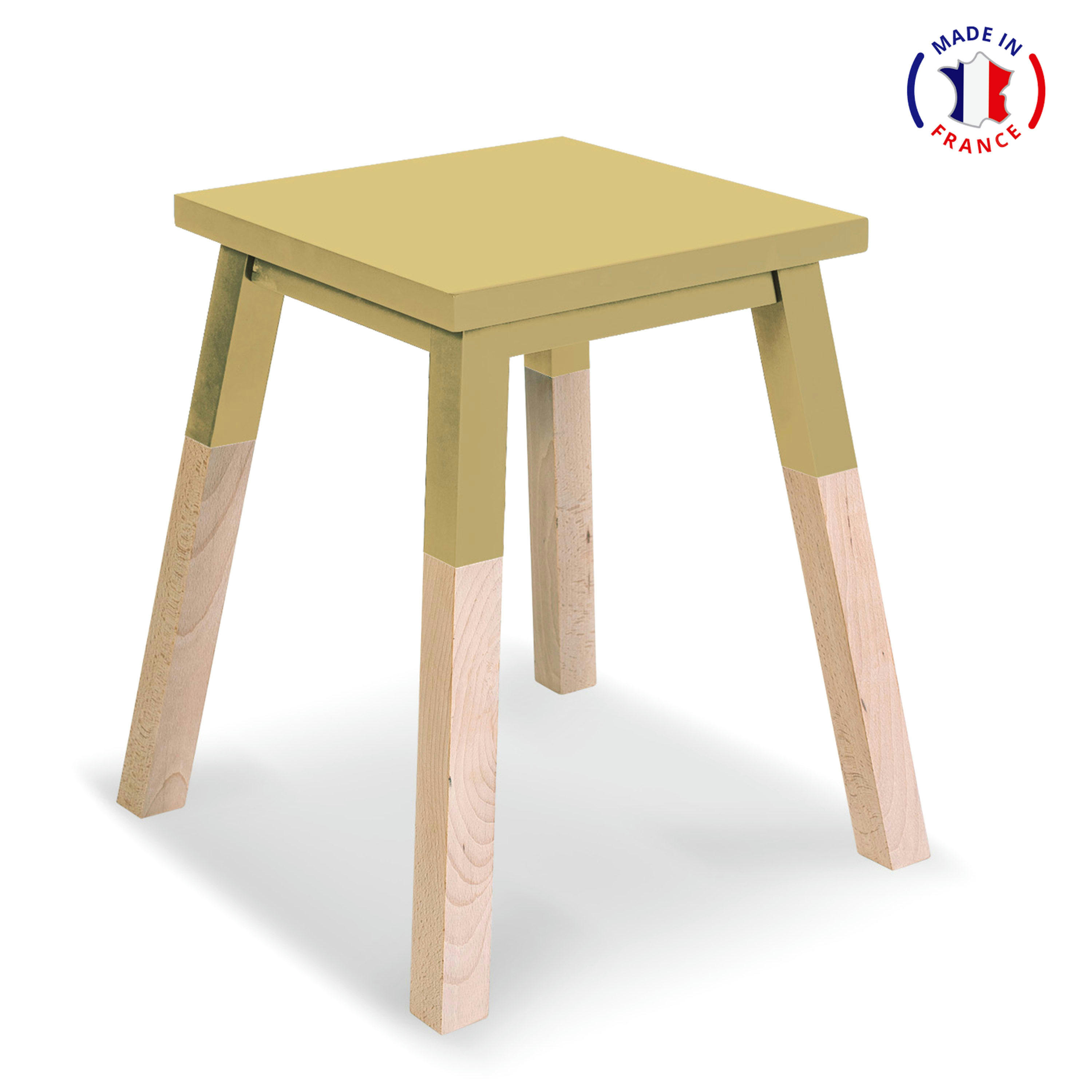 EGEE - 2 tabourets laqués en frêne, assise 35 cm