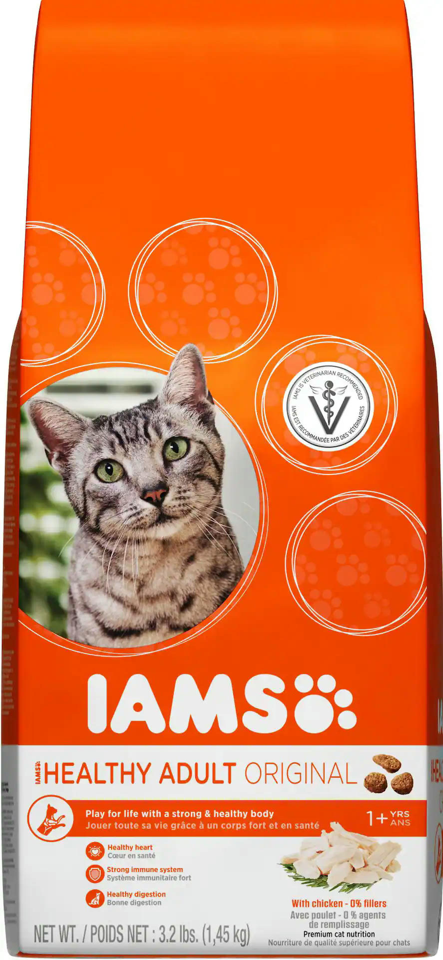 IAMS Proactive Health Original with Chicken Adult Dry Cat Food, 1.6-kg