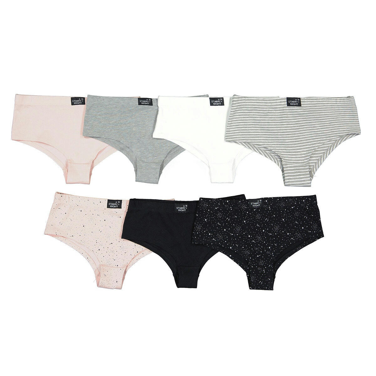 Lot de 7 shorties en coton