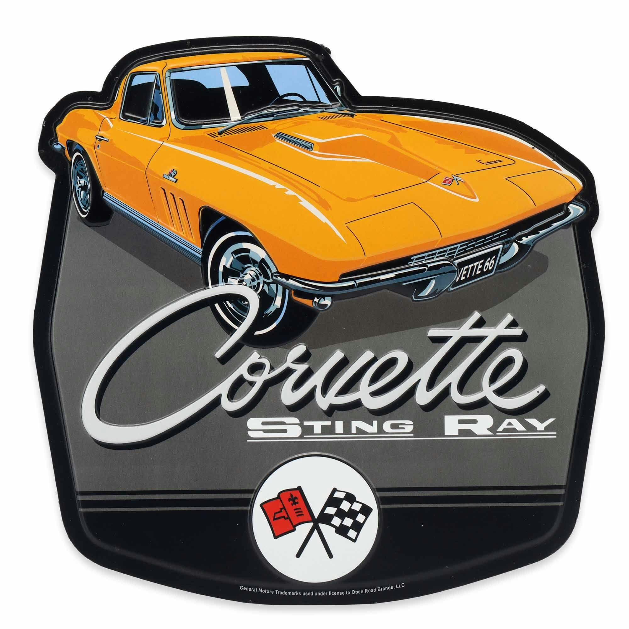 Corvette Sting Ray Metal Sign