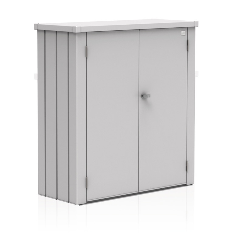 Armoire de terrasse Romeo argentée 1,32 x 0,57 x 1,4 m BIOHORT
