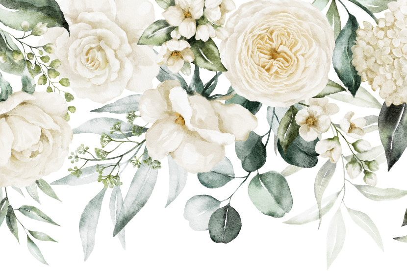 Fototapeta Do Salonu RÓŻE Peonie Akwarela 90x60cm