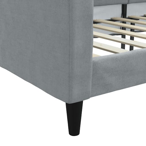 NNEVL Day Bed Light Grey 90x190 cm Fabric