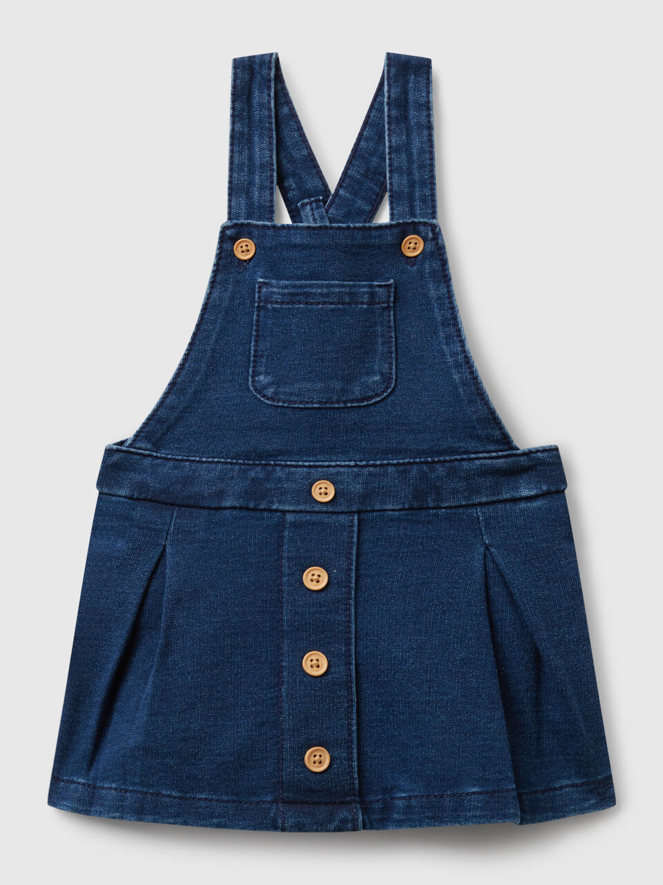 Denim dungaree skirt