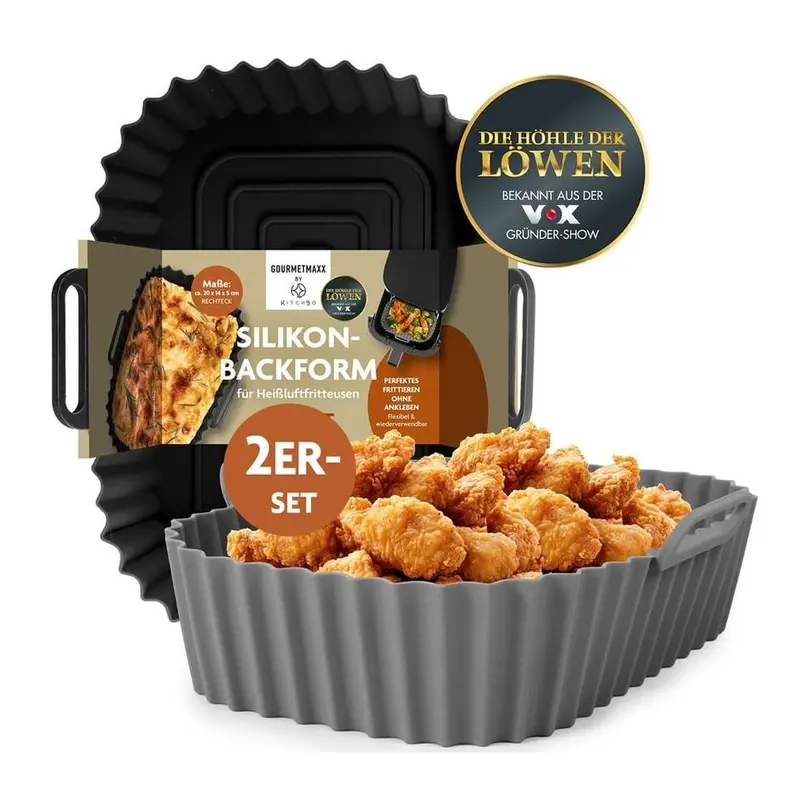 Heissluftfritteusenform 2er-Set KitchBo