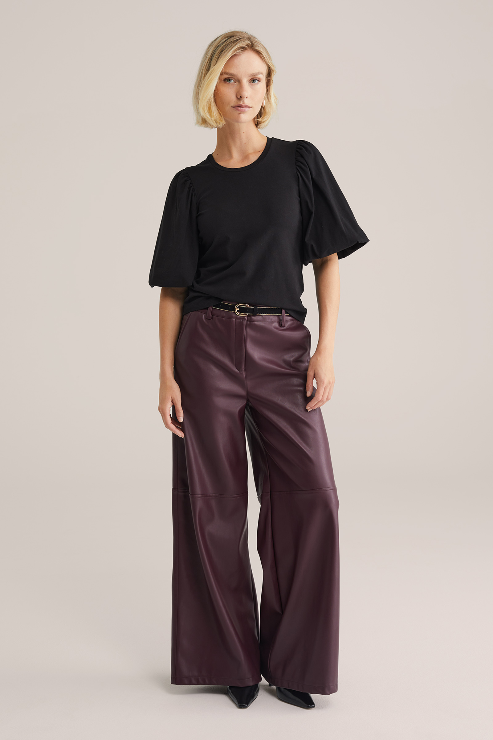 Dames T-shirt met pofmouwen