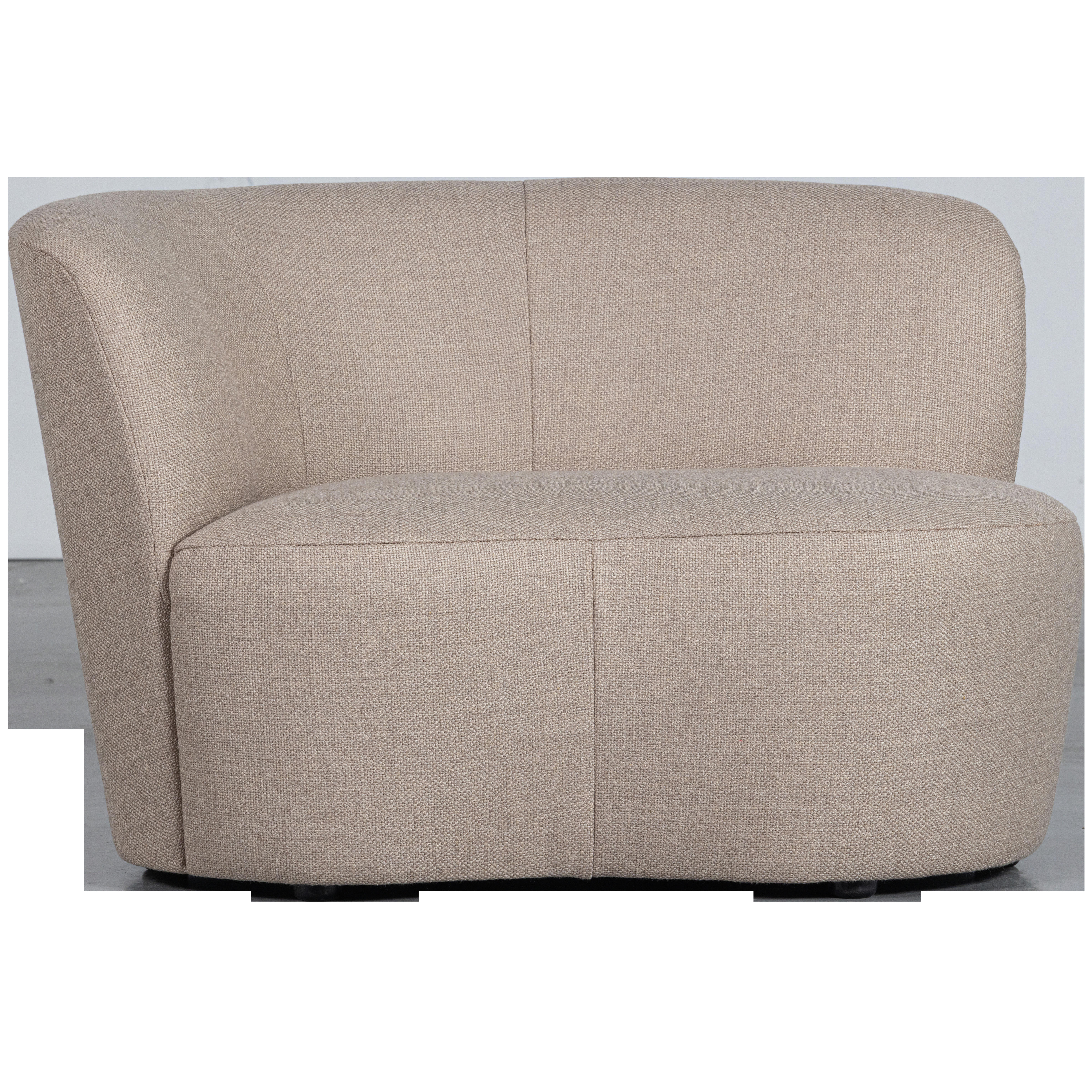 STONE - Canapé gauche en tissu tissé beige