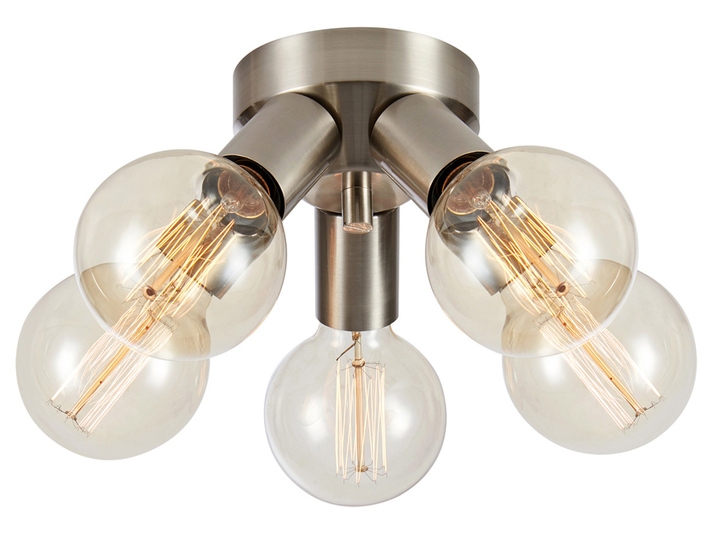 Lampa sufitowa Mazzo 5-punktowa metalowa srebrna