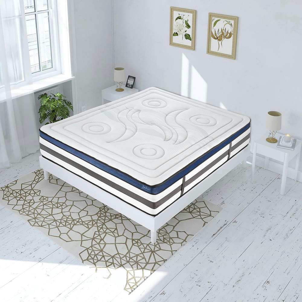 QUINTESSENCE - Ensemble Matelas à Mémoire de forme h30cm et sommier bois 160x200
